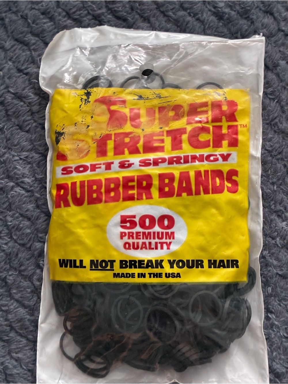 Black Rubber Bands - 500 Pack